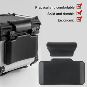 Motorcycle trunk/passenger lower back cushion - heavy-duty black support pad, suitable for trunk and side box, easy to install, comfortable for riders and passengers (compatible with most motorcycles)