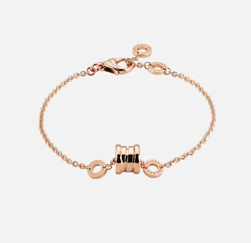 Pre-owned Bvlgari, B.zero1 soft bracelet in 18kt rose gold full set