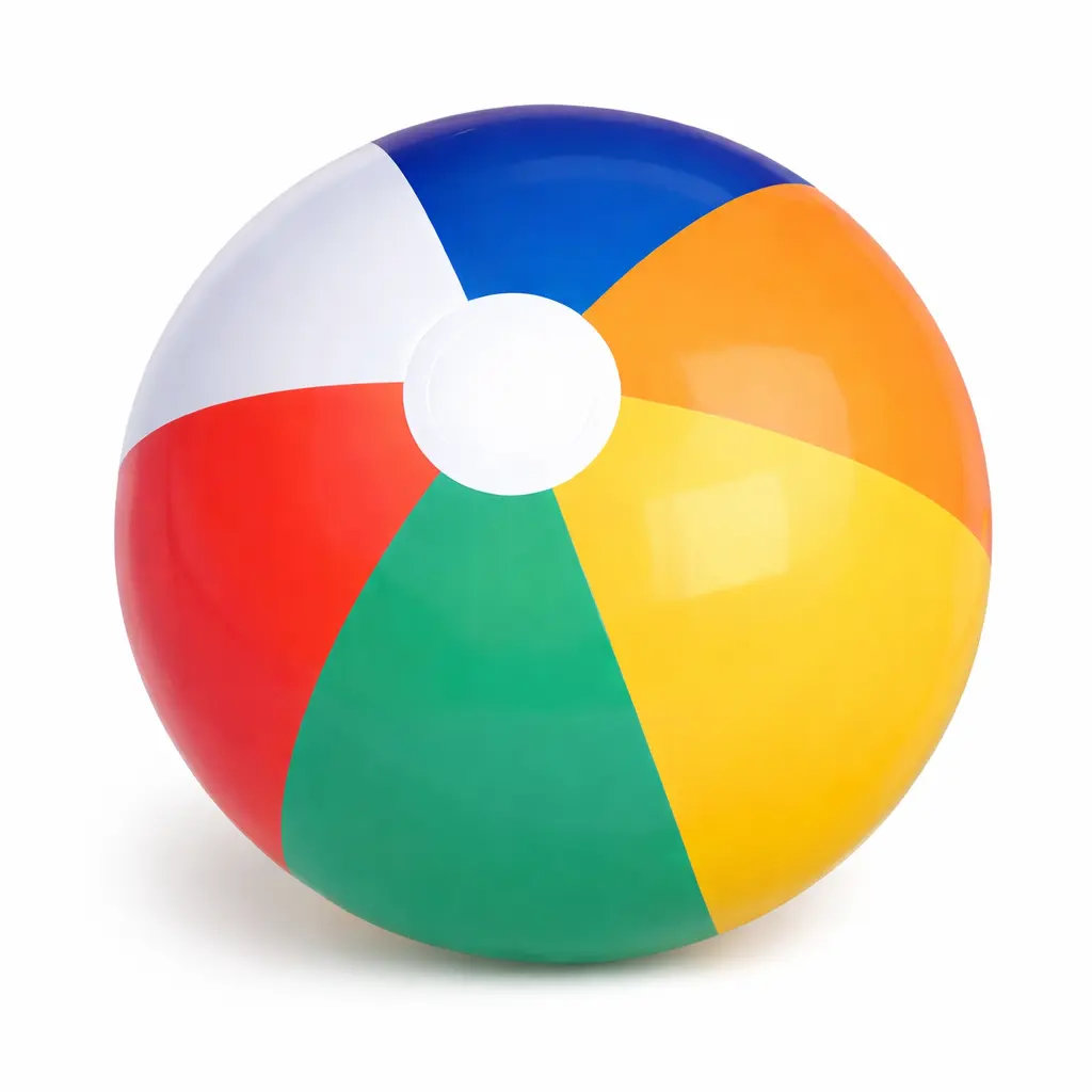 12” Inflatable Beach Ball – Classic Multicolor Design, Durable PVC, Perfect for Pool, Beach, Parties & Summer Fun