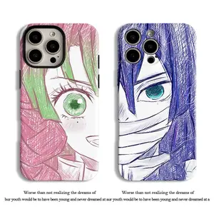 Mitsuri & Obanai Couple & Friend Phone Cases - A Must-Have for Demon Slayer Fans and Their Loved Ones!" iPhone17 16promax15 14 13 12 11