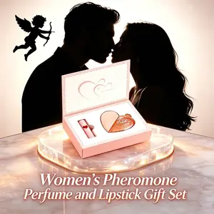 Women's Pheromone Perfume and Lipstick Gift Set,Premium Pheromone Infused Perfume, Long Lasting Floral and Woody Scent, Exclusively Designed to Make Him Irresistibly Attracted to You,SharPerfect Christmas Gift for Her 50ml