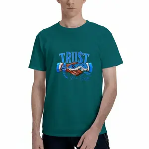TEAL T-Shirt For Men Men's Graphic T-Shirt Snake Trust No One Military Blue 4s Matching For Men T-Shirt Soft Fabric, Breathable, Comfortable Short Sleeve T-Shirts Perfect For Summer
