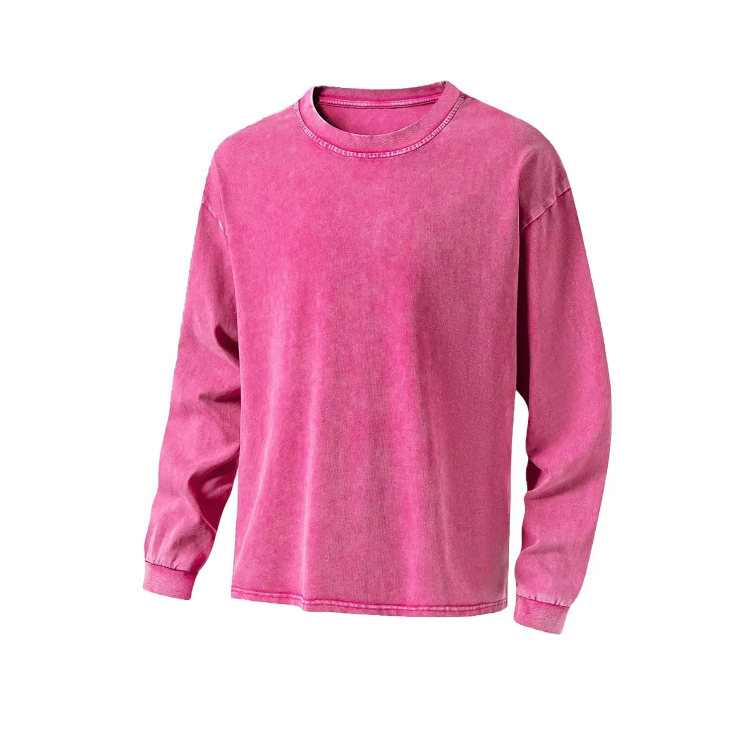 Men’s 1-pack/3-pack acid-wash distressed cotton long-sleeve sweatshirt/sweatshirt top, athletic sweatshirt, crew-neck long-sleeve T-shirt,back to school,back to school shopping