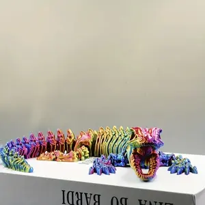 1pc 3D Printed Lizard Skeleton, Home Decor, Halloween Christmas Gift, Suitable for Any Occasion, 3D Printed Animal Statue Ornament, Articulating Animal Figurines