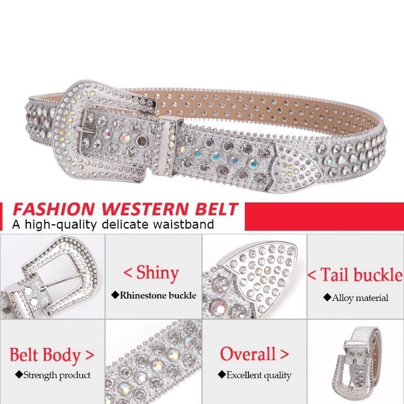 Unisex Sparkle Belt: Handmade, Rhinestone-Studded Hip Hop Accessory for Party, Daily Style