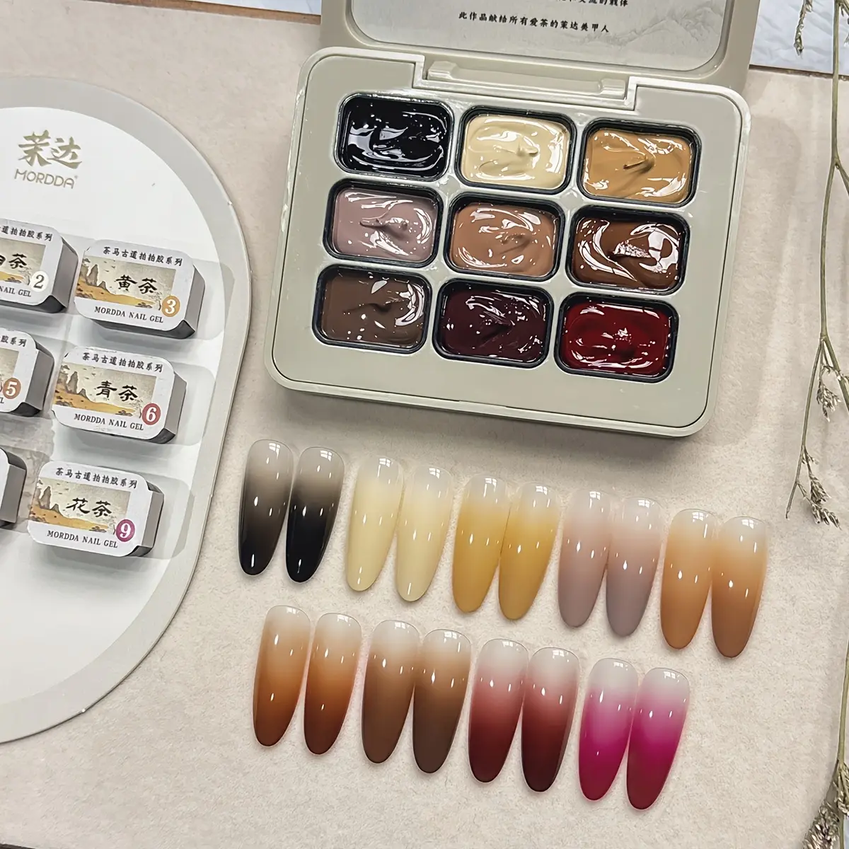 【live】Patting Gel 15--9 Colors autumn and winter new nail polish firm and long-lasting pat-pat glue gradient effect Christmas manicure gift nail salon DIY manicure Cutics Cosmetic