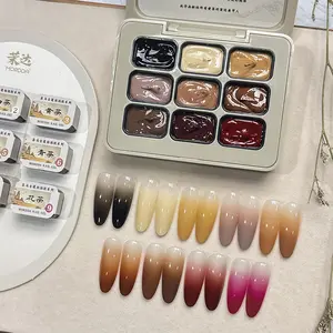 【live】Patting Gel 15--9 Colors autumn and winter new nail polish firm and long-lasting pat-pat glue gradient effect Christmas manicure gift nail salon DIY manicure Cutics Cosmetic