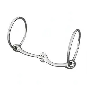 Weaver Leather Nickel Plated Jointed Snaffle Horse Bit - 6 Inch Mouth Size, 3 Inch Rings