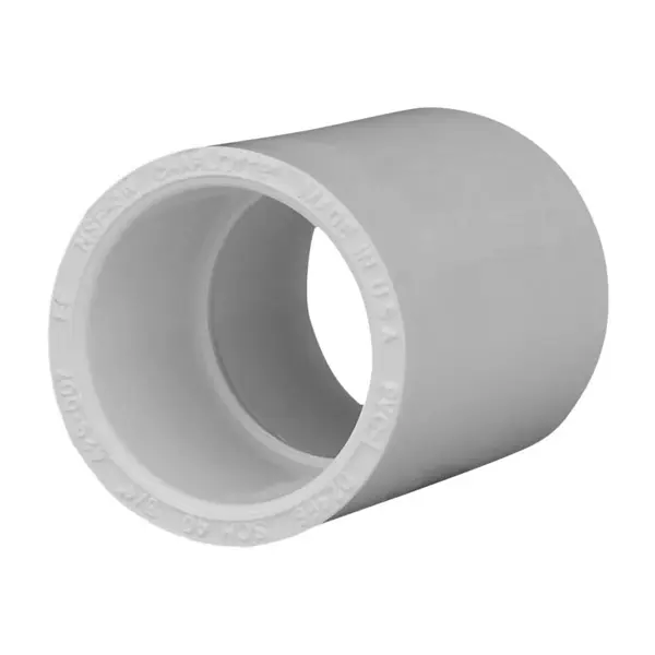 Charlotte Pipe Schedule 40 3/4 in. PVC Coupling – Slip x Slip Fitting for Plumbing & Irrigation