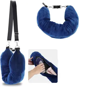 Selling travel pillows that can be filled with clothes, luggage pillowcases, soft plush filling function, U-shaped pillows