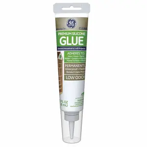 GE  2.8 oz Silicone 2 Medium Strength Silicone Glue, Clear - Pack of 12