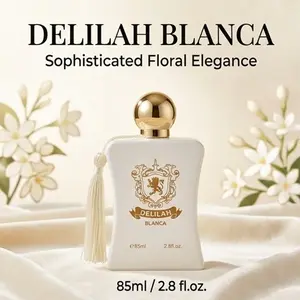 DELILAH BLANCA Eau de Parfum for Women 85ml | A gentle floral fragrance with notes of jasmine, tuberose, and vanilla | A luxurious white porcelain bottle with a tassel design | Long-lasting, sophisticated scent | An elegant fragrance for work and dates