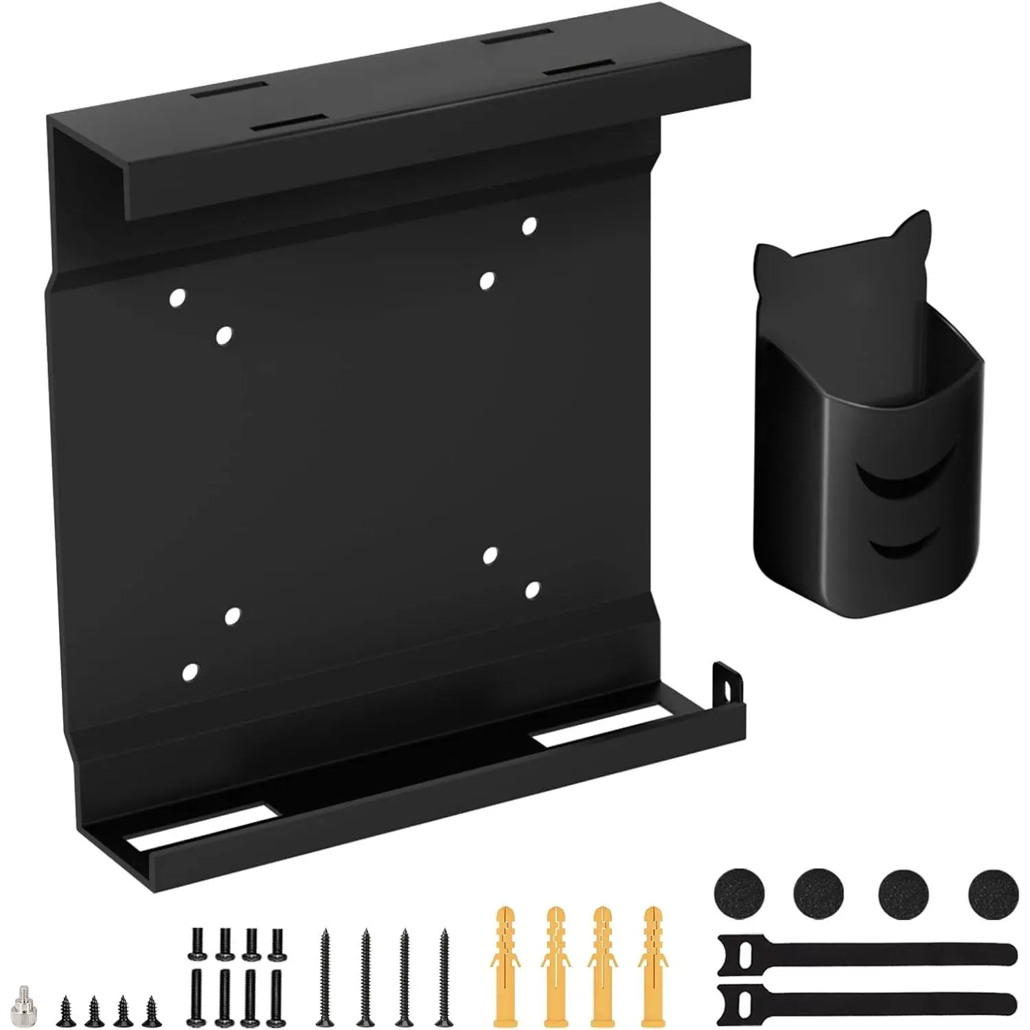 Dell Micro PC Mounting Bracket with Cable Management - 75x75mm/100x100mm VESA Wall, Under-Desk, Back-of-Monitor Mount for OptiPlex MFF 3050/3060/7010/7020/7050/7060/7080/7090 & Pro Micro QCM1250, with Pen Holder