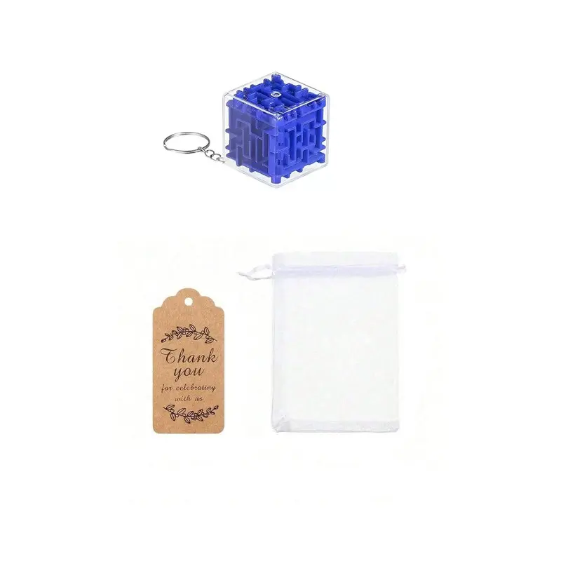 3D Maze Puzzle Keychain, Rotating Balance Maze, Fun Party Gift, No Battery, No Feathers, Many Colors, 36/18/9pcs Options
