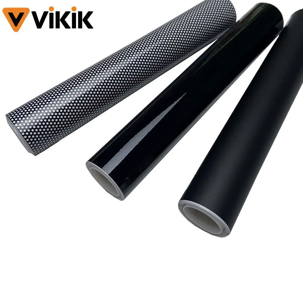 Black Glossy Matte Mesh Car Sun Visor Strip Waterproof Front Windshield Sunshade Banner Stripe Decals