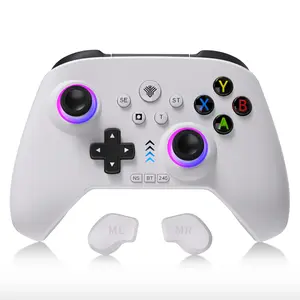 YUYIU Halleffect Wireless controller(Not For XBox) for Switch2/Switch/PC/RGB Lighting/Programming Keys/Hall Joysticks/Vibrations,Three-Mode Switch Controller,Plug and Play Work for PC, Android, Switch, Steam,Peripherals controller grips Tech Accessories