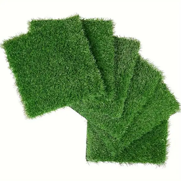 36 pcs Artificial Lawn  Interlocking Artificial Grass Tiles For Patio, Balcony, Backyard, Artificial Turf Floor, 12x12 inches,Green