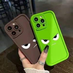 Trendy Angry Face Pattern-Themed Phone Case, high quality protective phone case, suitable for iPhone 17/16/15/14/13/12/11 Pro, Plus, Pro Max, Mini, X, XS,XSMAX, XR and other series, shockproof, lightweight, TPU material.