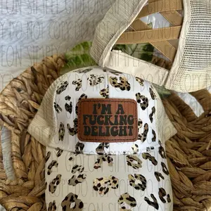 I’m A Delight Criss Cross Ponytail Hat, Fashion Clothing Accessory for Casual Wear