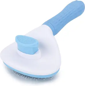 Self Cleaning Slicker Brush for Dogs & Cats – Professional Deshedding Tool Removes Loose Undercoat & Reduces Shedding, One-Click Hair Release, Safe for Long & Short Hair Pets