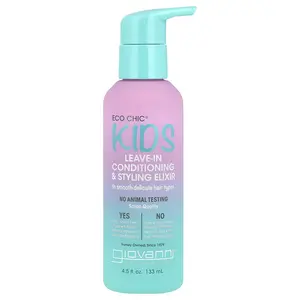 Giovanni Eco Chic® Kids, Leave-In Conditioning & Styling Elixir, 4.5 fl oz (133 ml)