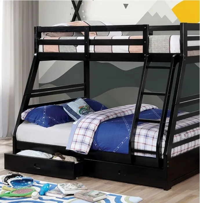 Dublin Transitional Twin Over Full Bunk Bed with Built-In Storage Drawers