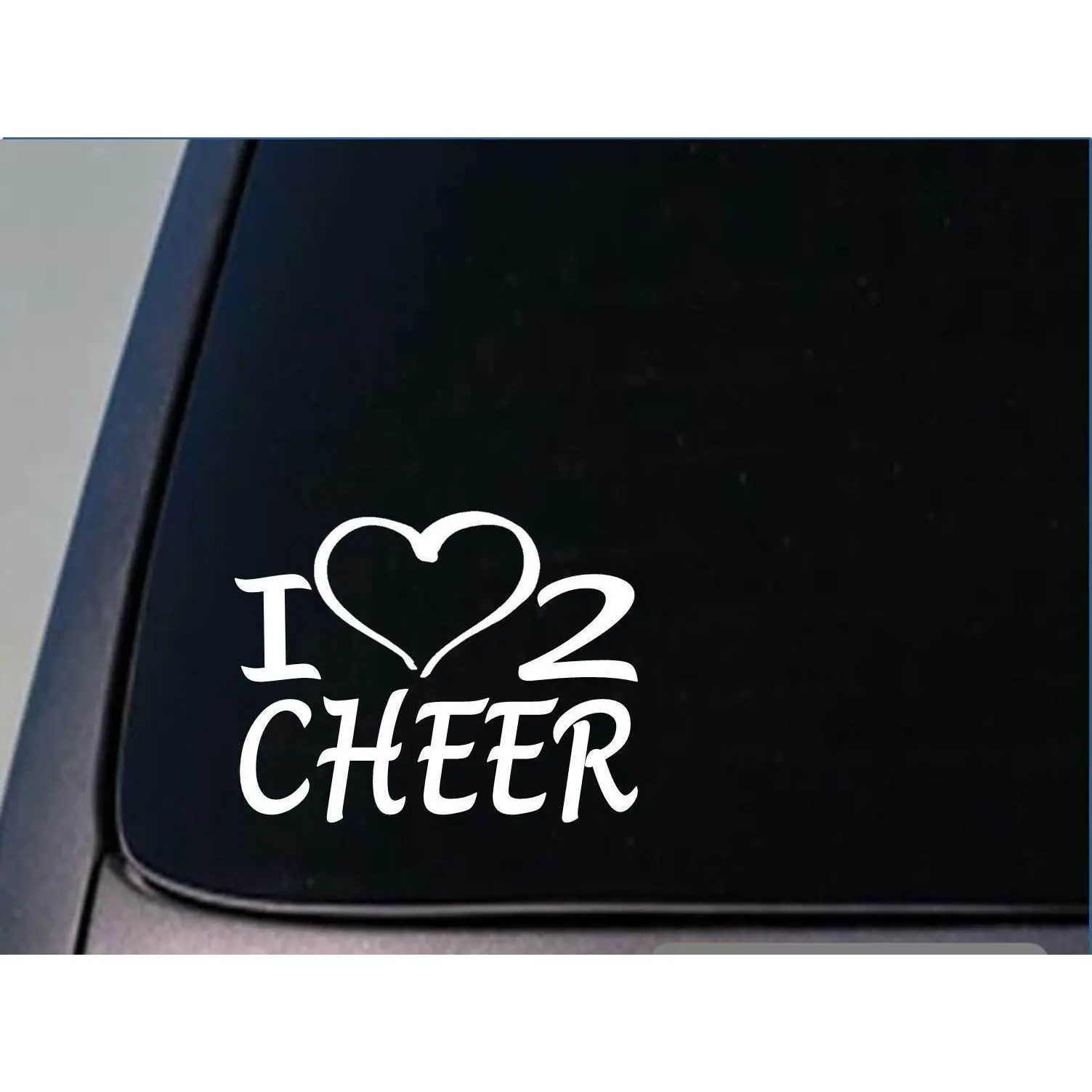 I heart to cheer sticker *H195* 8 inch wide vinyl cheerleading decal