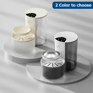 Self-Charging Cat Fountain with USB Charging, No Filter Design, Built-In 2000mah Battery, Large Capacity Pet Water Dispenser, Automatic Water Feeder