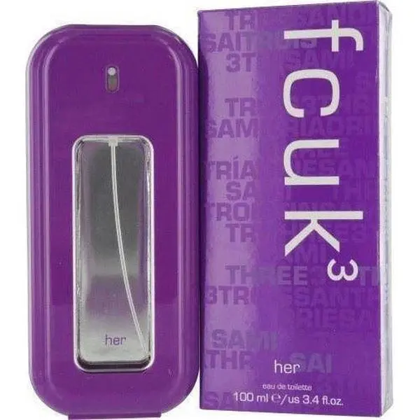 fcuk 3 HER Women's Fragrance by French Connection, 3.4 fl oz, Vanilla & Jasmine Rose Scent with Amber Base, New in Box, Perfumes For Women, Women Perfumes