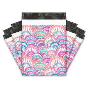 10x13 Seashells Designer Poly Mailers Shipping Envelopes Premium Printed Bags