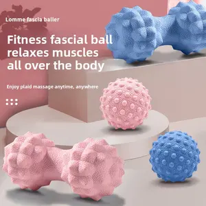 Peanut Massage Ball, Double Lacrosse Ball Massage Ball Therapy, Trigger Point Deep Tissue Exercise, Back Muscle Foam Roller for Myofascial Release, Body Care gym accessories