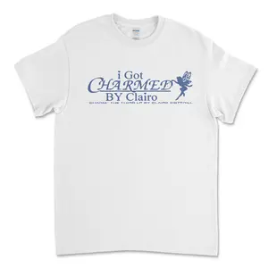 Clairo Charm I Got Charmed White T-Shirt Tee Indie Y2K Tour Merch 2023 Graphic Trending TikTok Cute Gift Trend Trendy Puppy Dog 2024 Brat