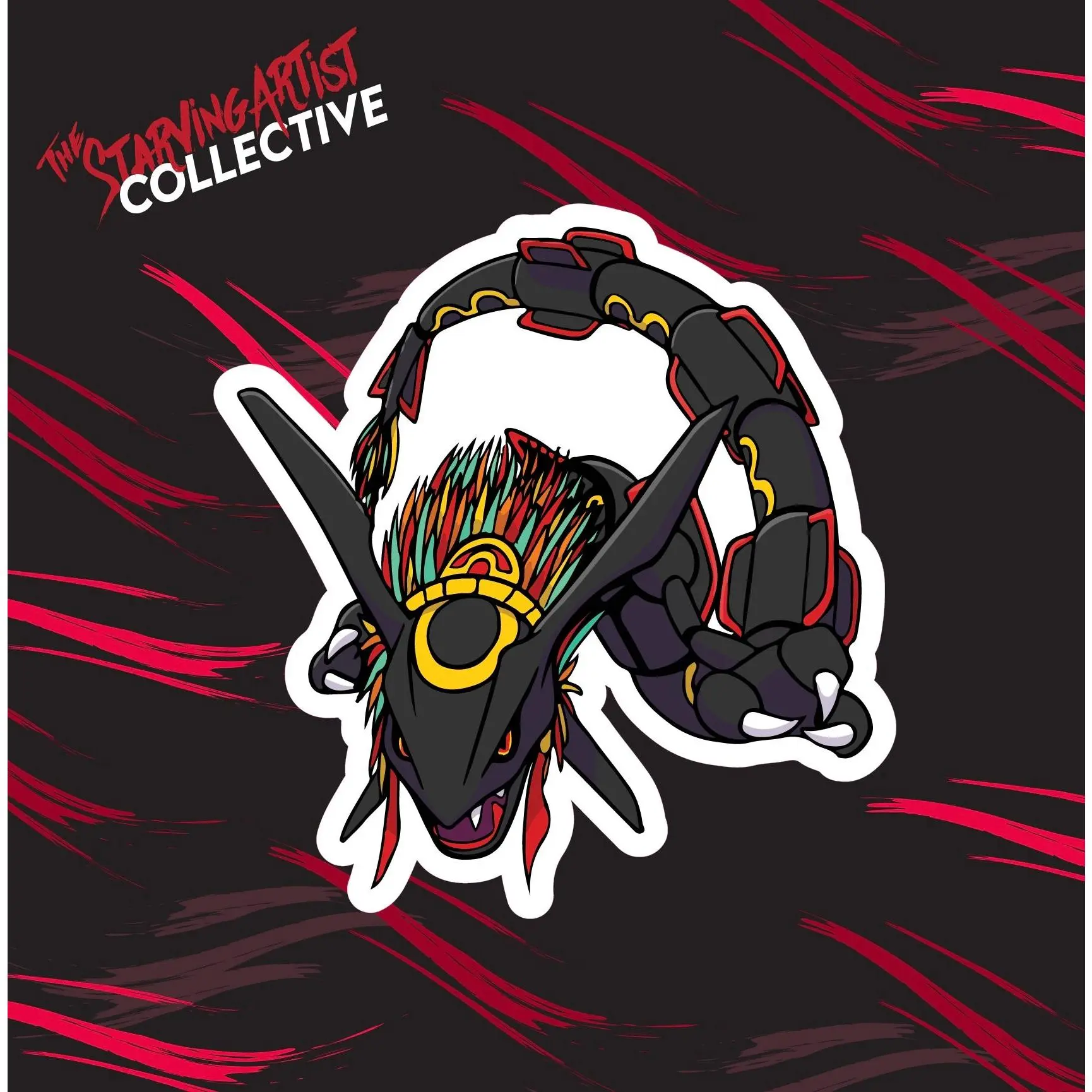 Wind Serpent God Rayquaza | Vinyl Die-Cut Sticker