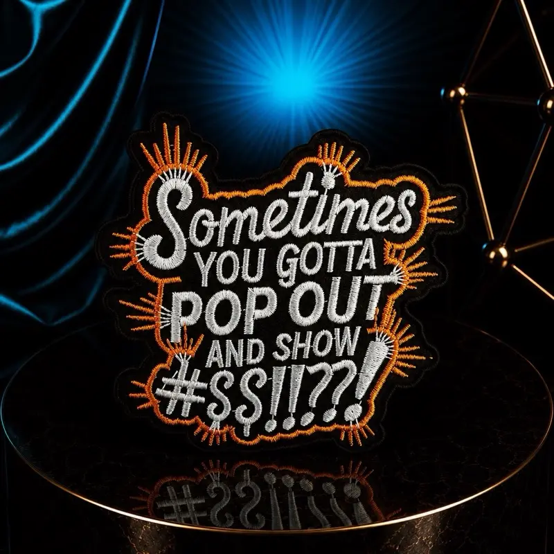 "Sometimes You Gotta Pop Out And Show" Iron-On Patch