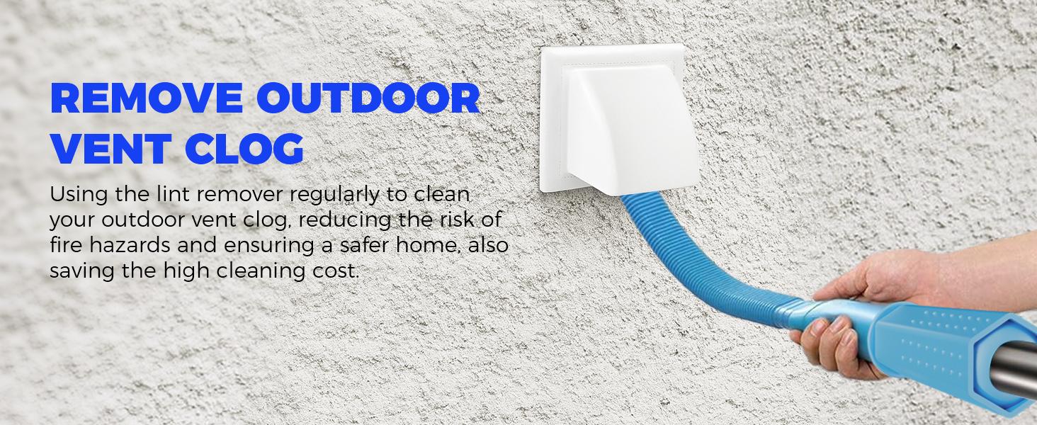 Dryer Vent Cleaner Kit 2 Pieces Vacuum Hose Attachment Lint Brush Universal Quick Lint Remover Deep Cleaning Improve Dryer Efficiency Lower Electric Bills