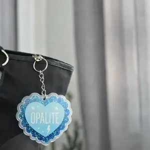 0palite Acrylic Keychains,  Lightning Strikes 0palite Keychains