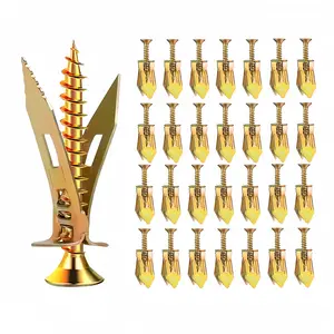 Self-drilling drywall anchor kit, with integrated anchor and screw, no drilling required. A must-have for home/office wall decoration/shelf fixing.