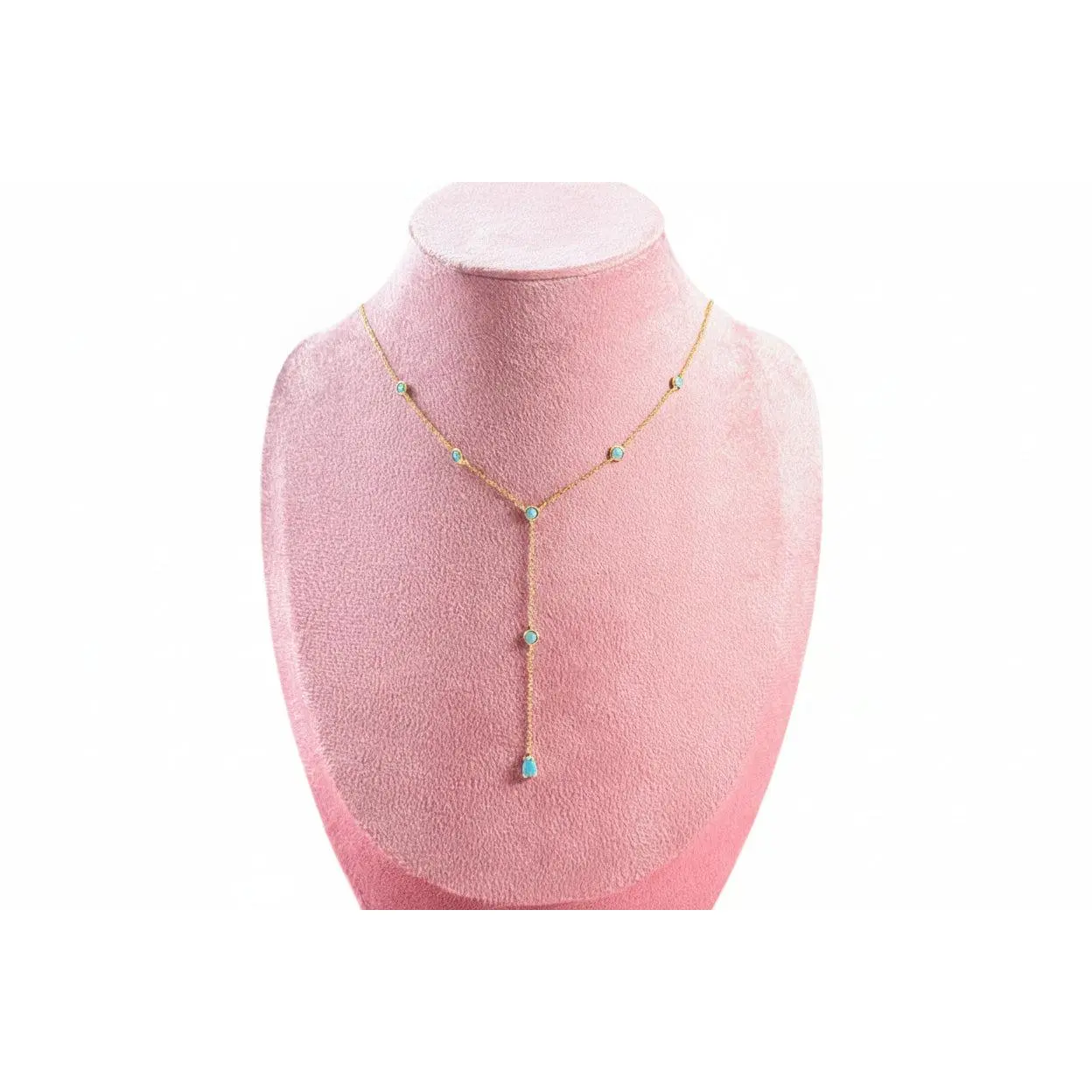 Luna Lariat Necklace – Gold Filled with Bezel Stone (925 Silver)