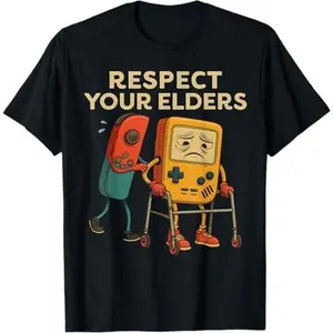 Retro Gaming Gamer T-Shirt Featuring Classic Controller Humor, 80s Nostalgia Graphic Tee for Arcade Fans, Casual Streetwear Look, Perfect Gamer Gift for Daily Wear