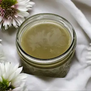 Comfrey Salve- Pain cream, olive/sunflower oil based with beesewax, vitamin E, and organjc dried comfrey leaves. Has many benefits, most commonly known for its pain, and healing properties.