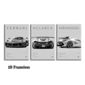 Set of 3, Vintage Racing Posters, Classic Racing Murals, Supercar Canvas Prints, Decor for Men's Rooms, Aesthetic Decor for Men's Dorm Rooms, Decor for Bedrooms and Offices, 2D Flat Frameless Canvas Posters