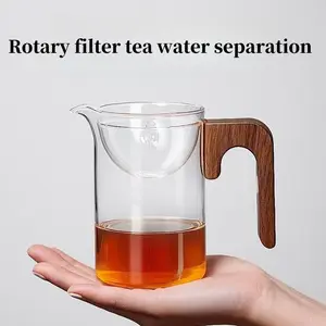 GongDao Small Green Orange Tea Brewing Tool with High Temperature Resistant Features, Detachable Filterable Design, and Rotatable Cup Strainer Infuser