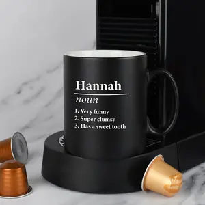 [SALE OFF] Personalised Name Definition Grey Satin Mug Laser Engraved Gifts Ideas Presents For Mum Dad Birthday Christmas Mothers Fathers Day