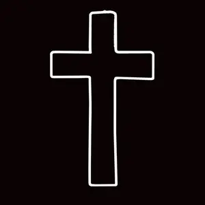 Brilliant Brand Lighting LED Neon Strip Light Cross Decoration - Lighted Sign - Cool White - 24 Inch