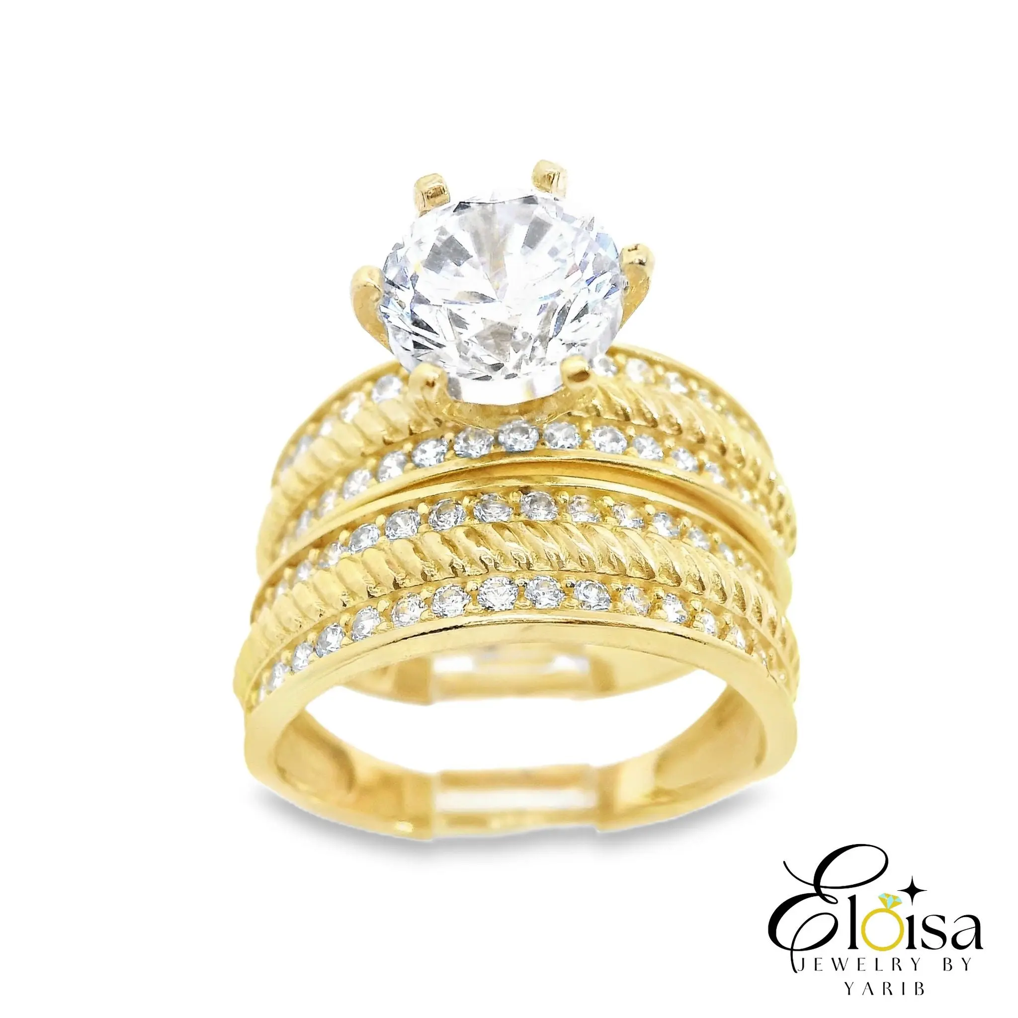 14kt Rope Life Engagement Duo Ring