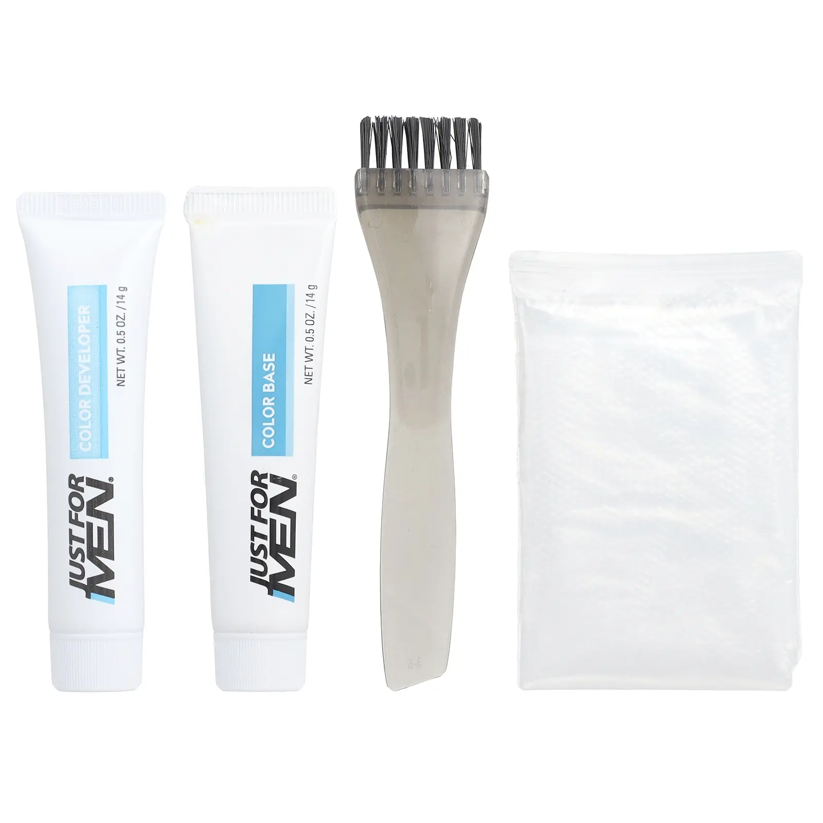 Just for Men Mustache & Beard, Brush-In Color, M-40 Medium-Dark Brown, 1 Multiple Application Kit