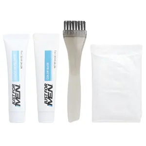 Just for Men Mustache & Beard, Brush-In Color, M-40 Medium-Dark Brown, 1 Multiple Application Kit
