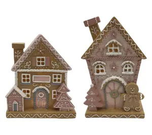 8.5"-7.5" Pastel Christmas Gingerbread House