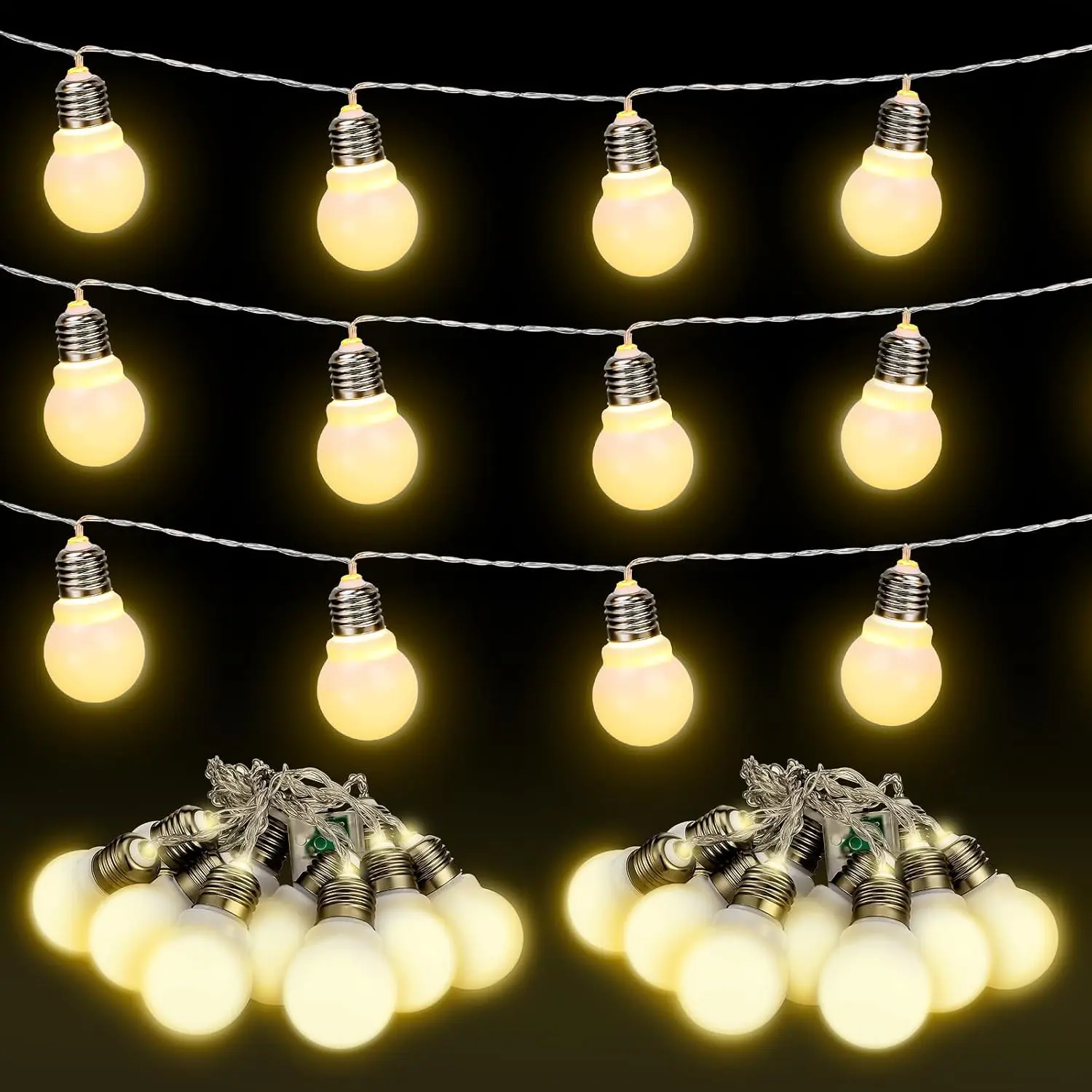 Retisee 2-Pack Marquee Shape LED String Lights - 13.8 ft Waterproof LED Bulbs for 3-4 ft Tall Marquee Letters/Numbers, Indoor/Outdoor Wedding Birthday Party Decor