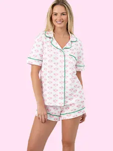 Pickleball Prep Short Pajama Set - Pink